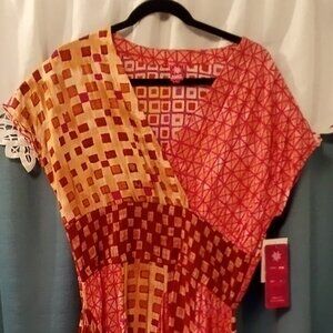 PRINT GAUZE MAXI DRESS